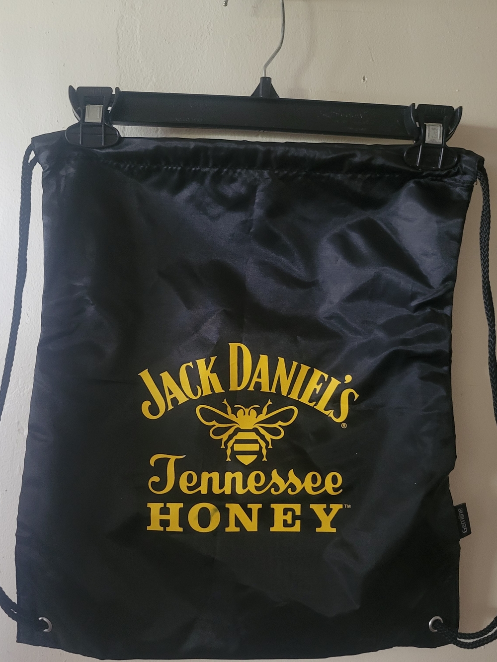 Jack Daniels Tennessee Honey Black Drawstring Backpack